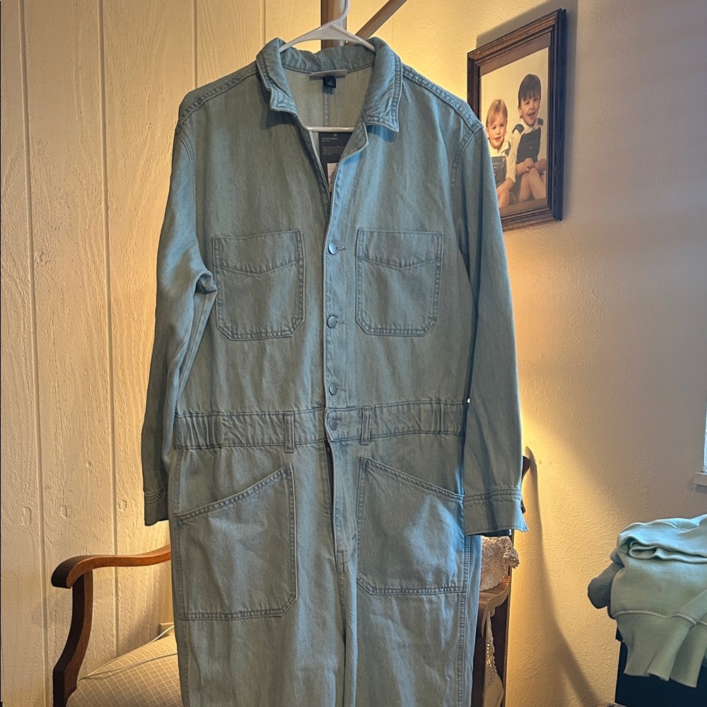 Light Blue Women’s Utility Jeans Jumpsuit